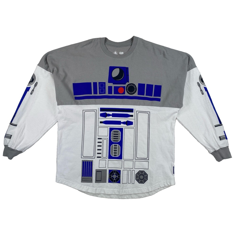 Star Wars Disney Spirit Jersey R2-D2 R2D2 Long Sleeve Shirt Adult Medium